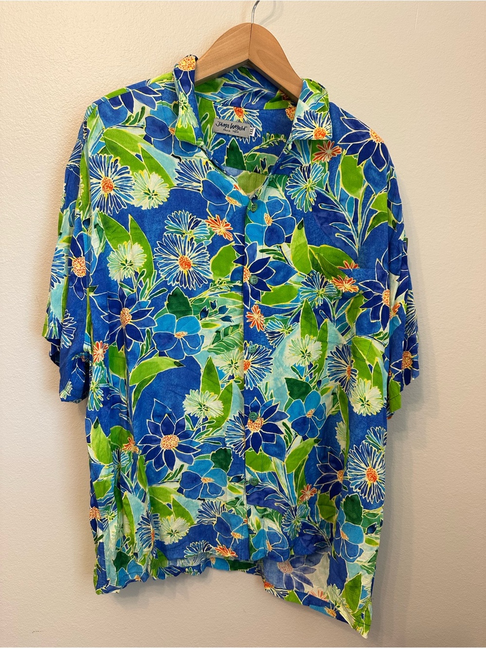Jams World Men's Bluebell Print Floral Short-Sleeve Shirt